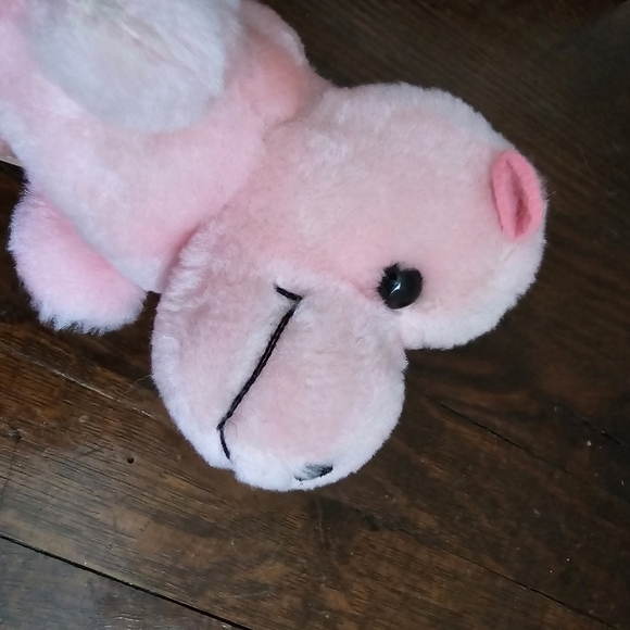 Dakin Vintage 1978 Pink Small Cute Plush Hippo Stuffed Animal - Picture 10 of 15